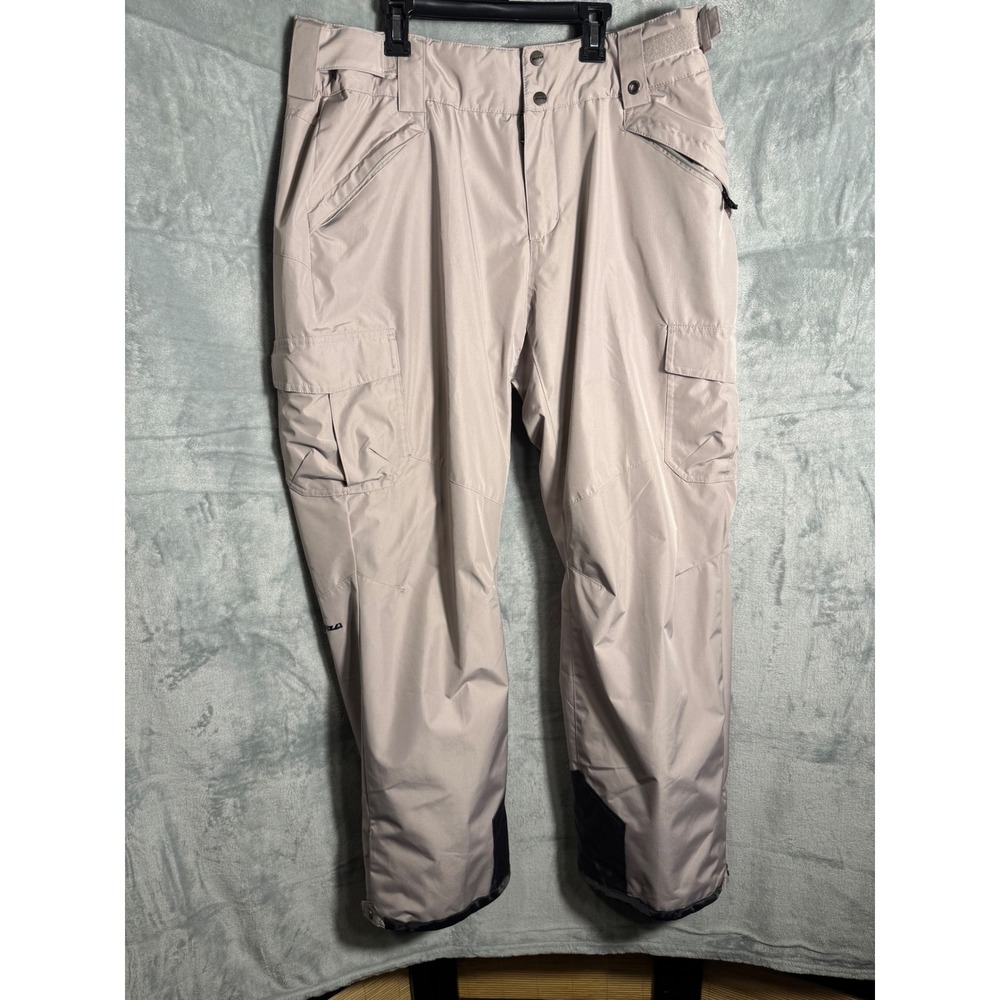 Tesla womens‎ Insulated Snow Pants rose Tan Cargo Ski Snowboard Winter XL R